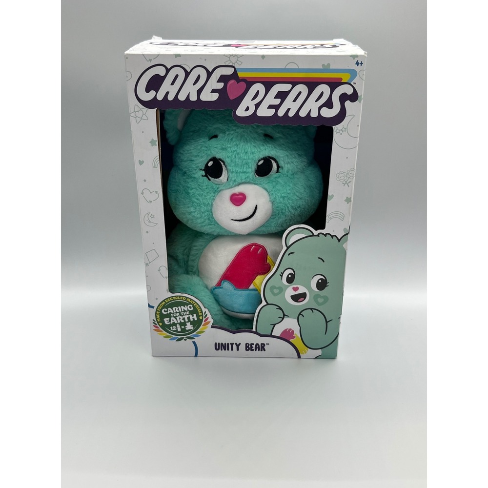 Care Bears Unity Bear Recycled Materials Plush Teal 12 Inch Toy New in Box HTF